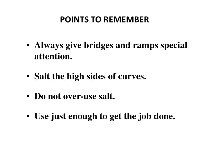 points to remember