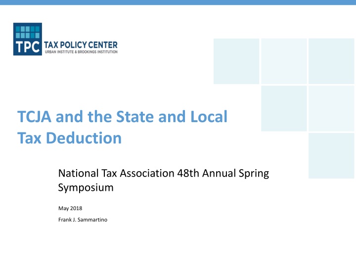 tcja and the state and local tax deduction