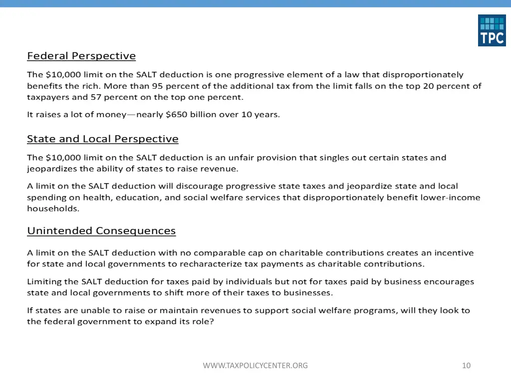 www taxpolicycenter org
