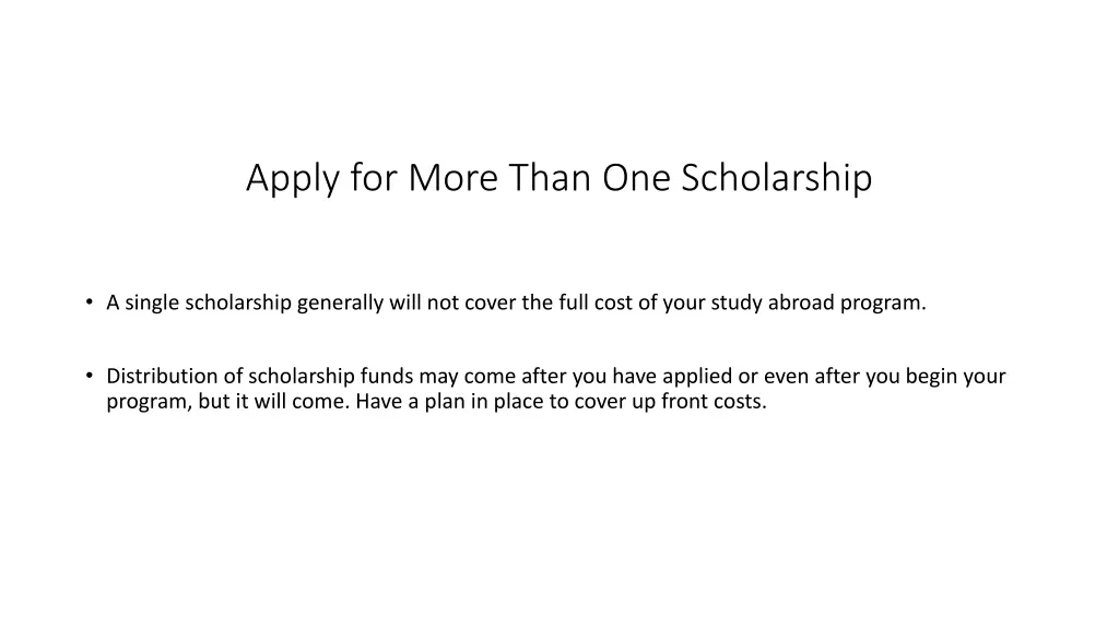 apply for more than one scholarship