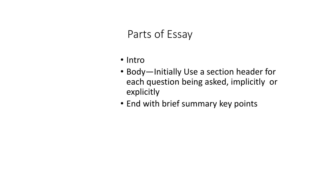 parts of essay