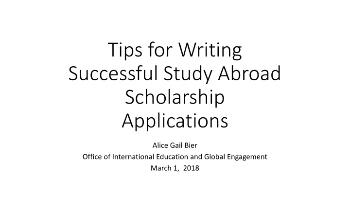 tips for writing successful study abroad
