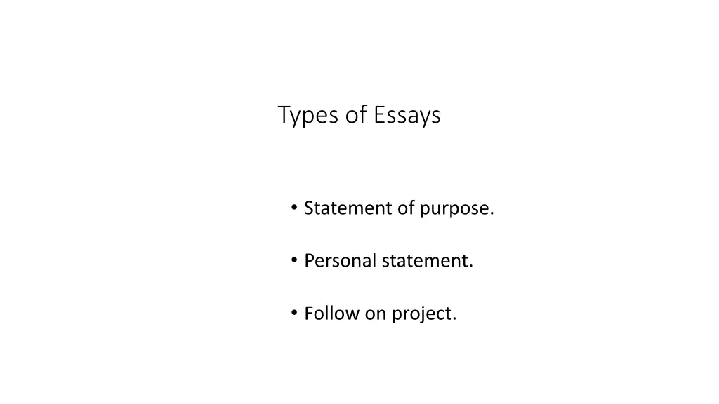 types of essays