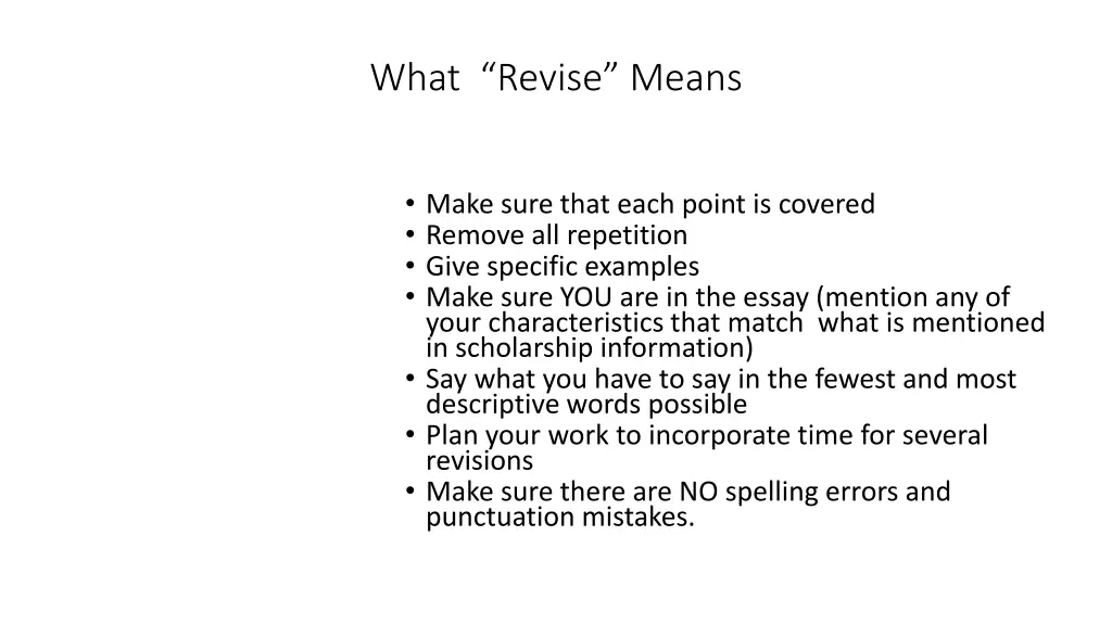 what revise means
