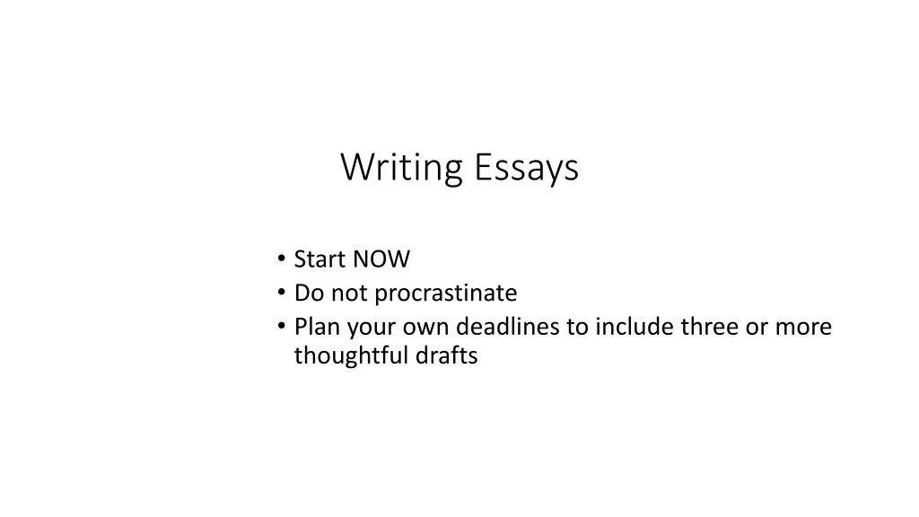 writing essays