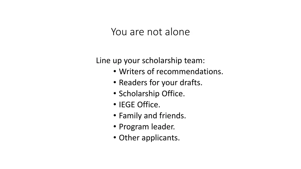 you are not alone