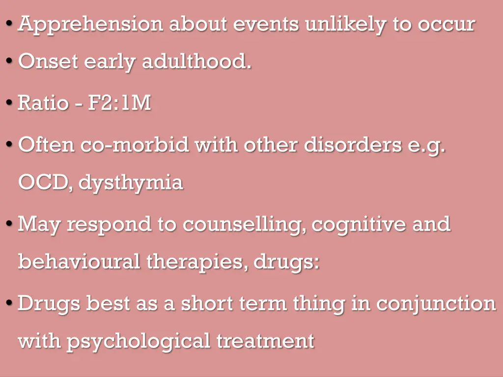 apprehension about events unlikely to occur