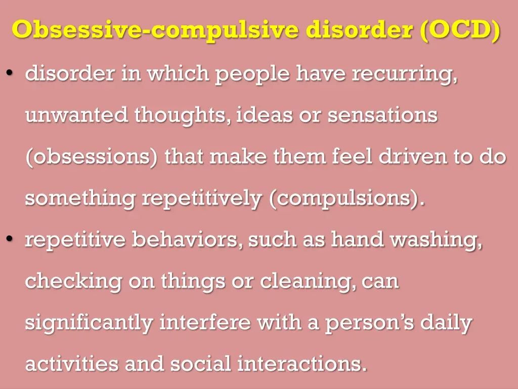 obsessive compulsive disorder ocd