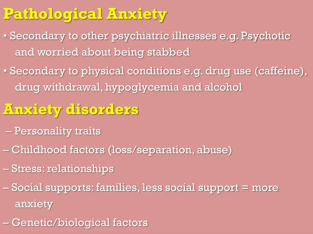 pathological anxiety
