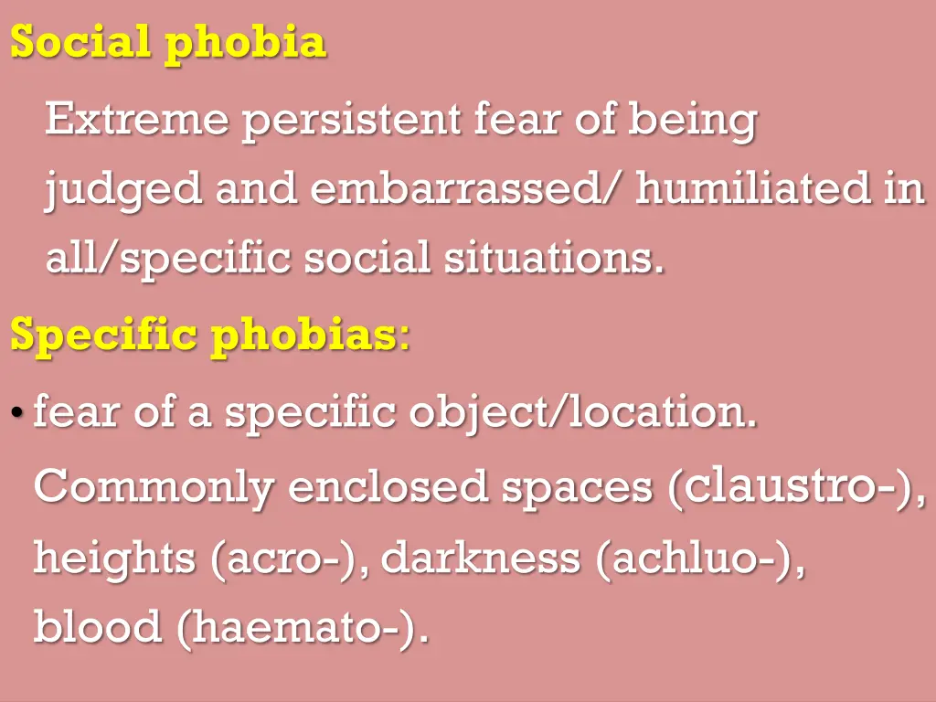 social phobia extreme persistent fear of being