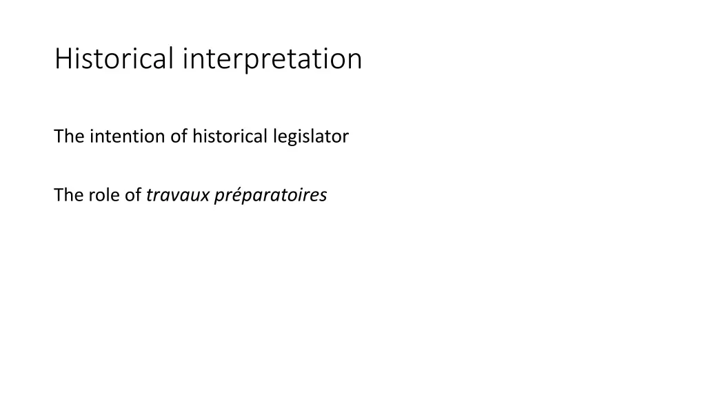 historical interpretation