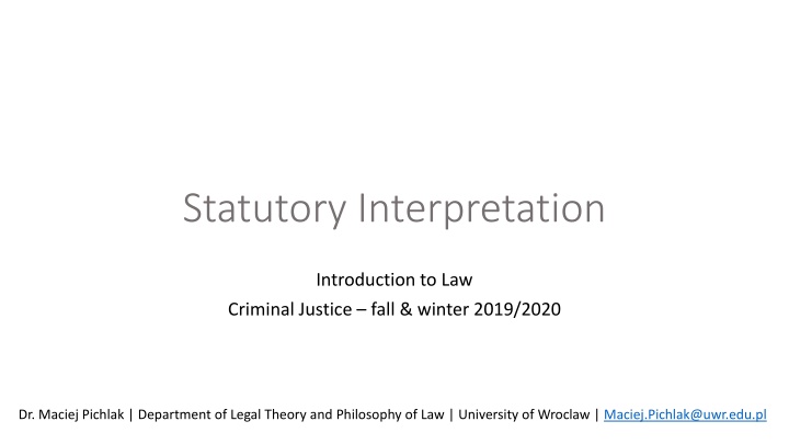 statutory interpretation