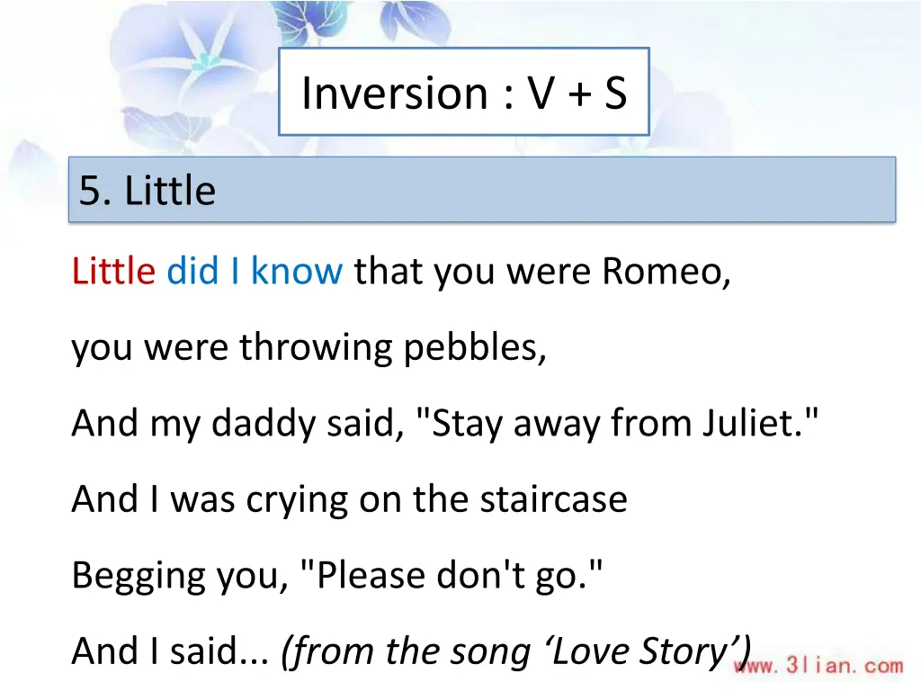 inversion v s 6