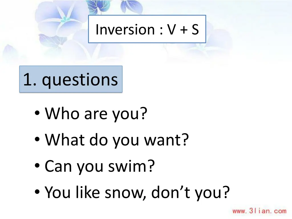 inversion v s