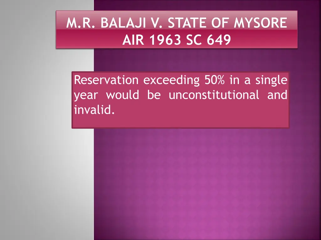 m r balaji v state of mysore air 1963 sc 649
