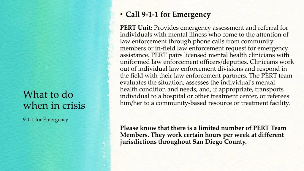 call 9 1 1 for emergency