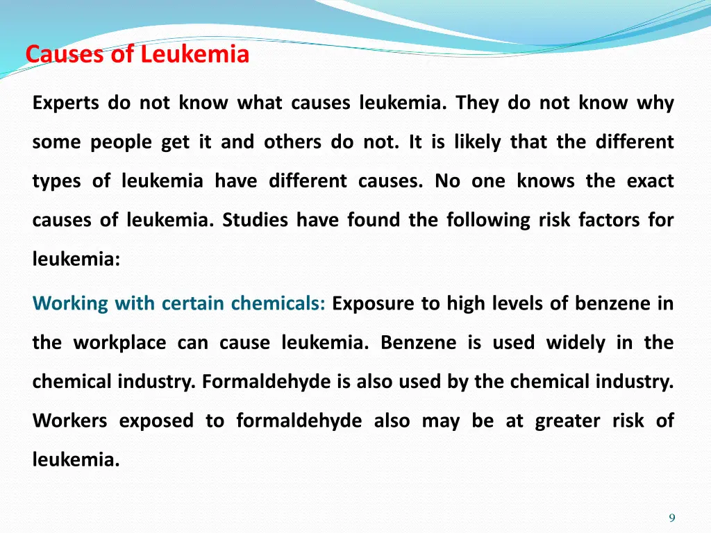 causes of leukemia