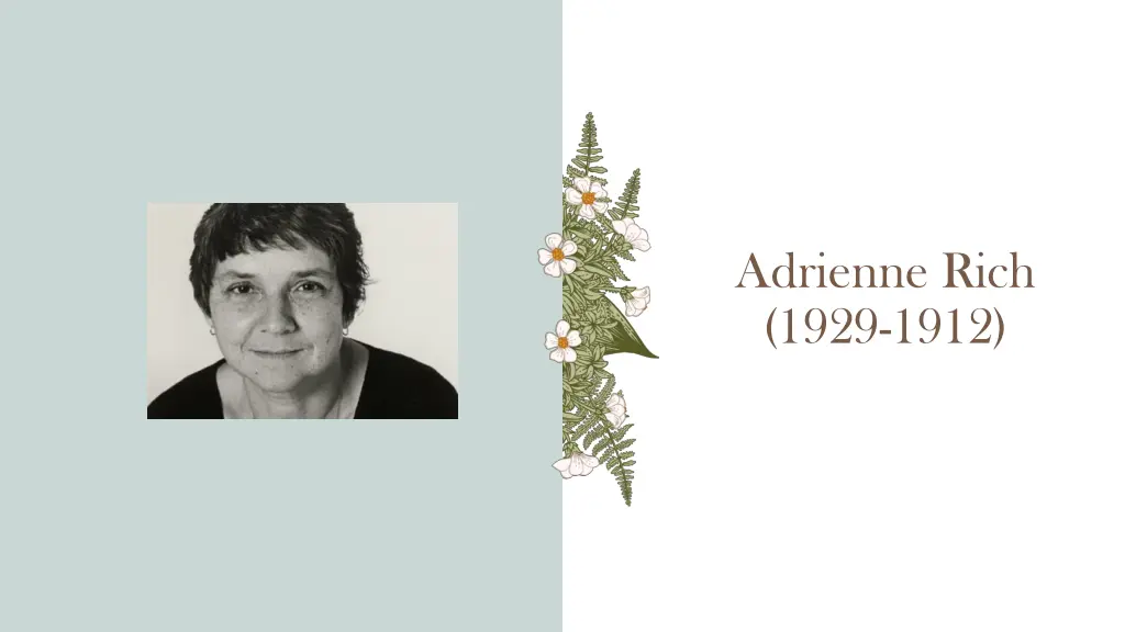 adrienne rich 1929 1912