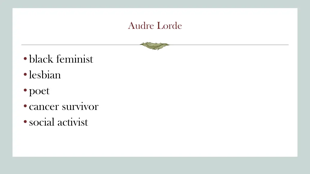 audre lorde