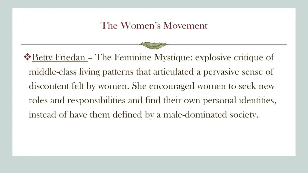 the women s movement 2