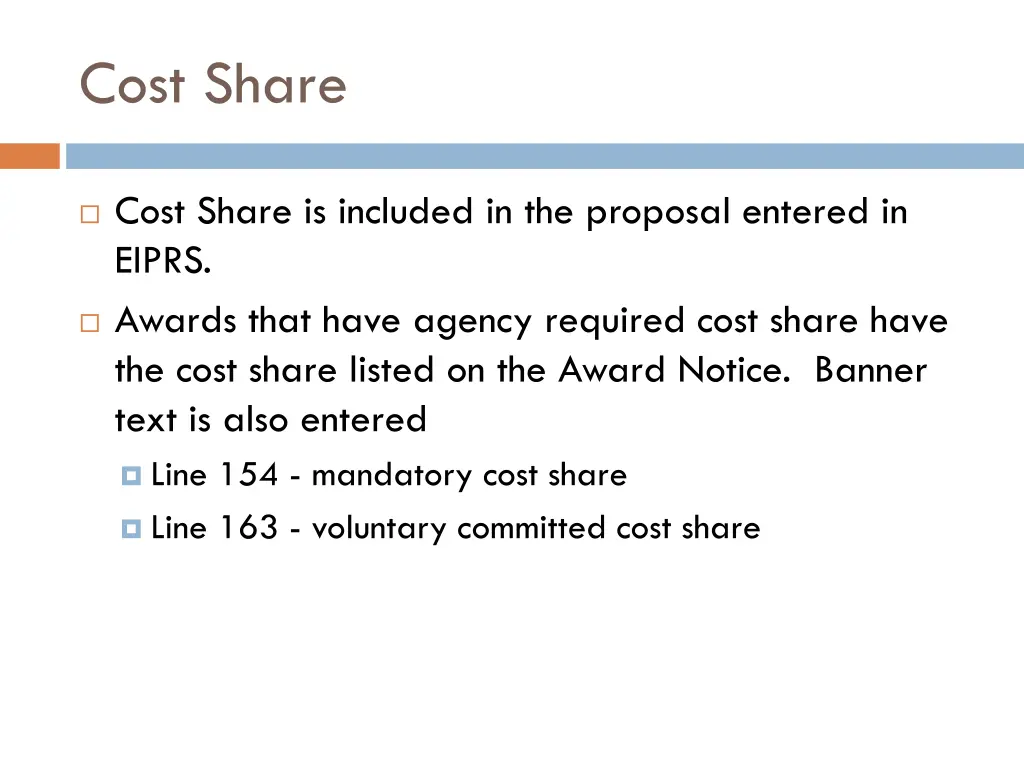 cost share 1