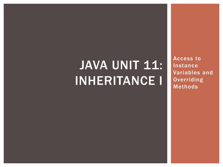 access to instance variables and overriding