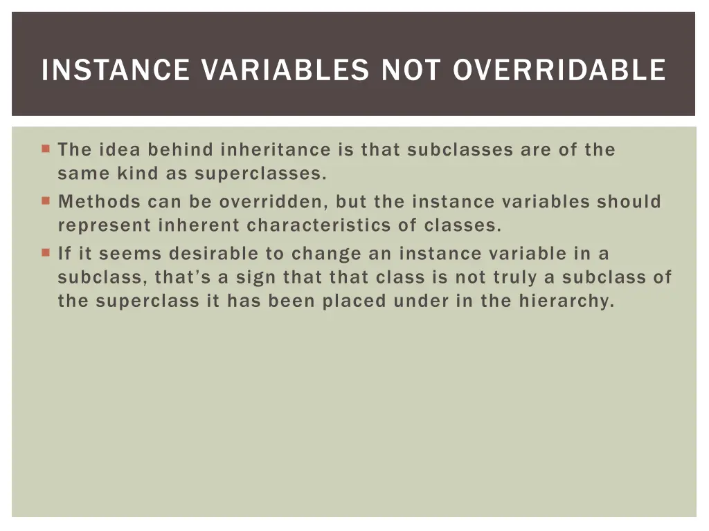 instance variables not overridable 1
