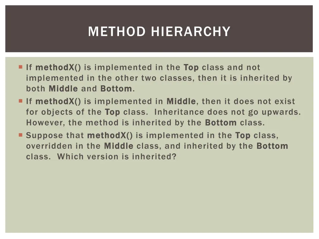 method hierarchy 1