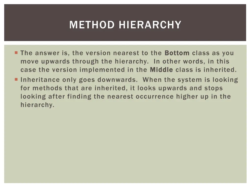 method hierarchy 2