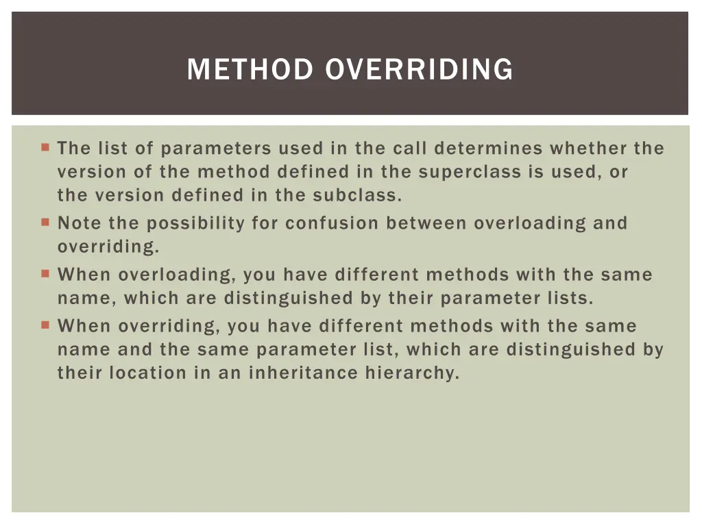 method overriding 2