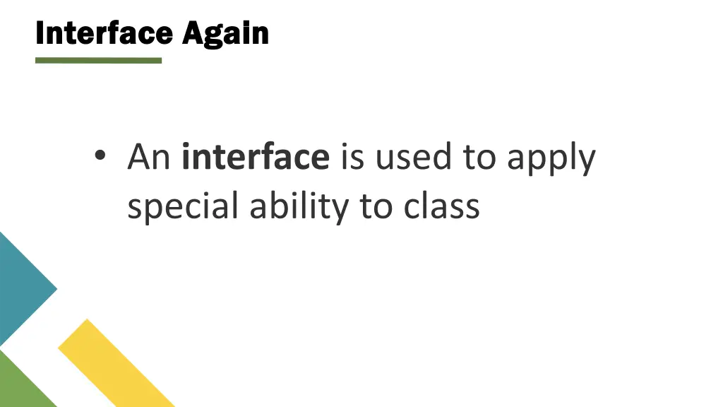 interface again interface again