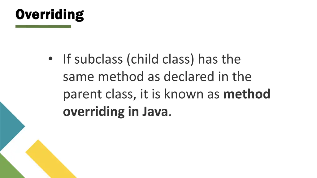 overriding overriding