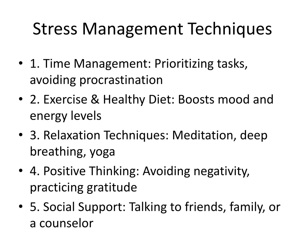 stress management techniques