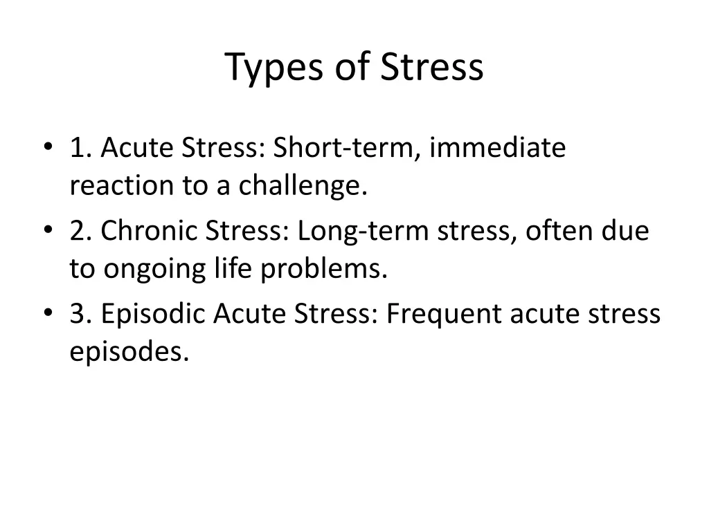 types of stress