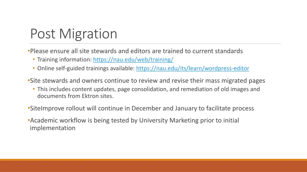 post migration