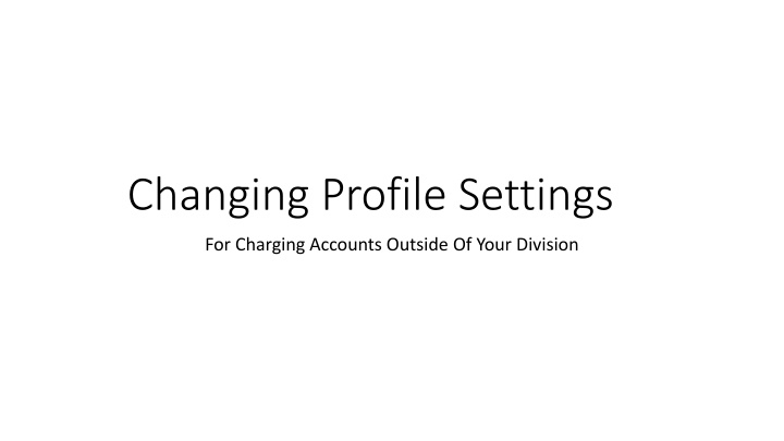 changing profile settings
