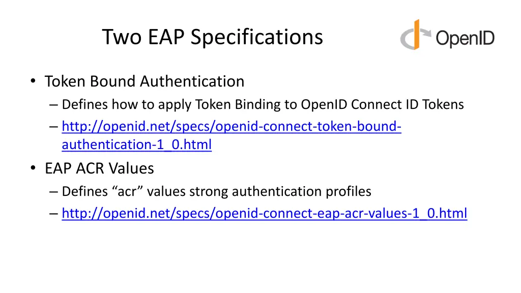two eap specifications