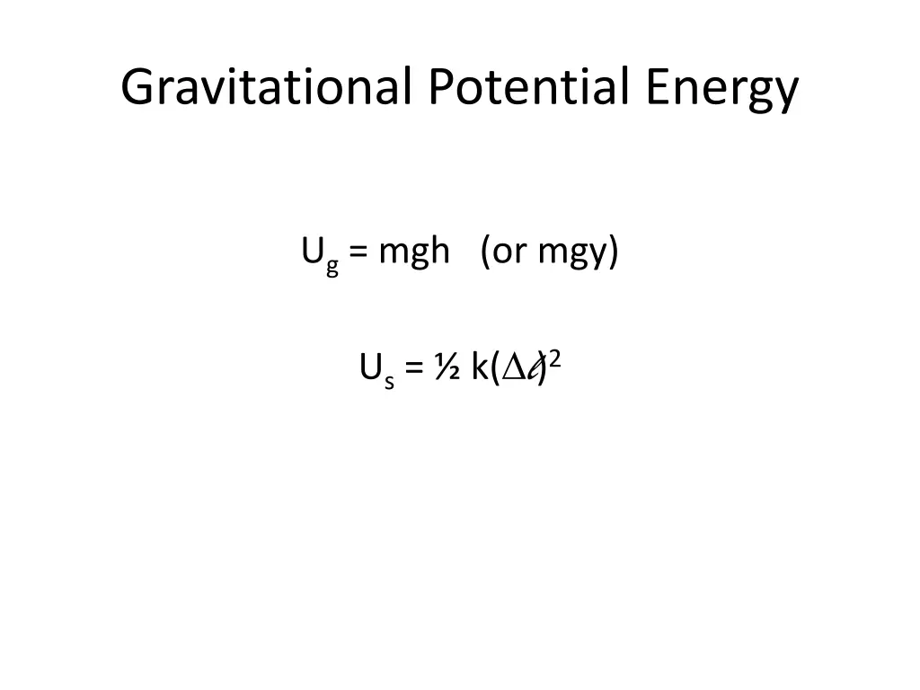 gravitational potential energy