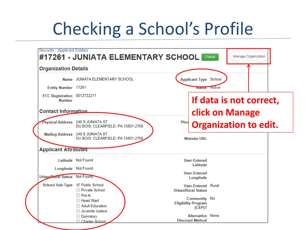 checking a school s profile