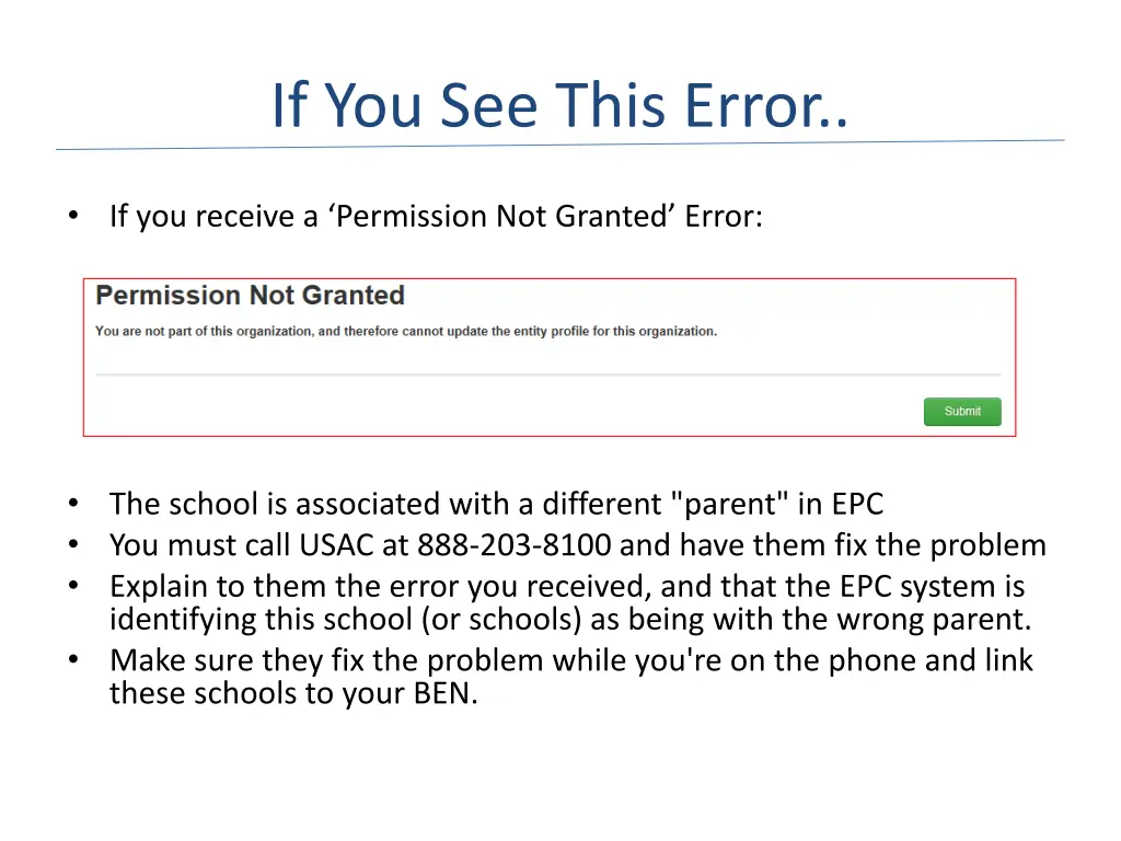 if you see this error