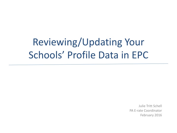 reviewing updating your schools profile data