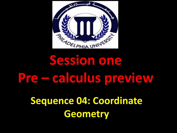 session one pre calculus preview