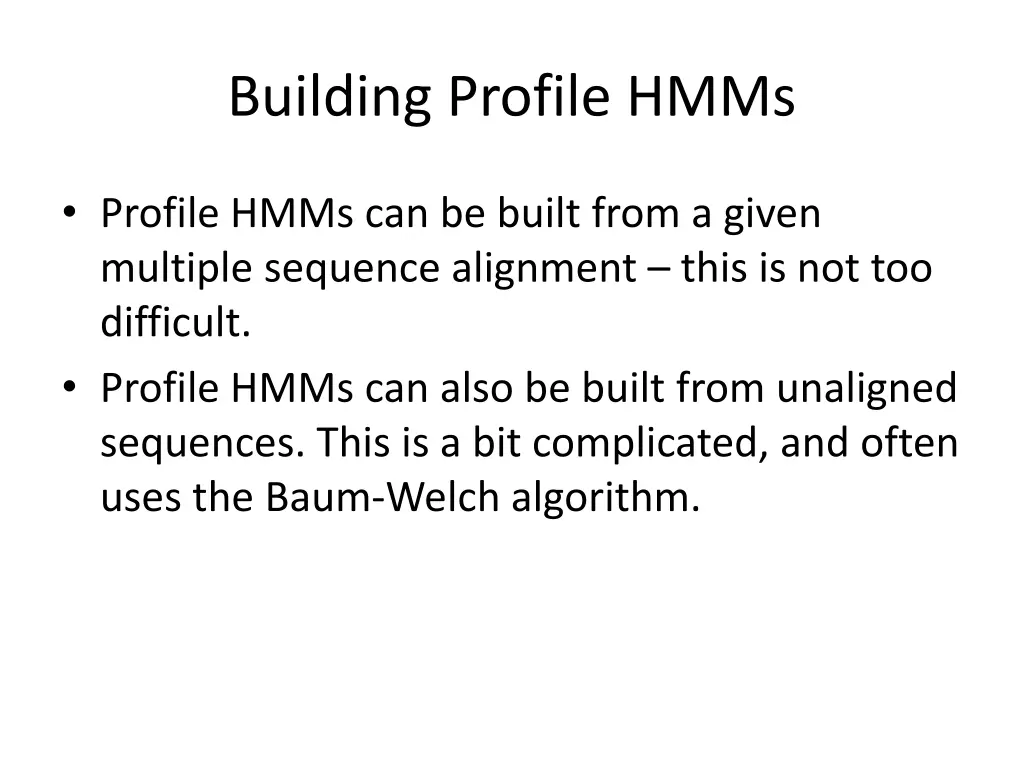 building profile hmms