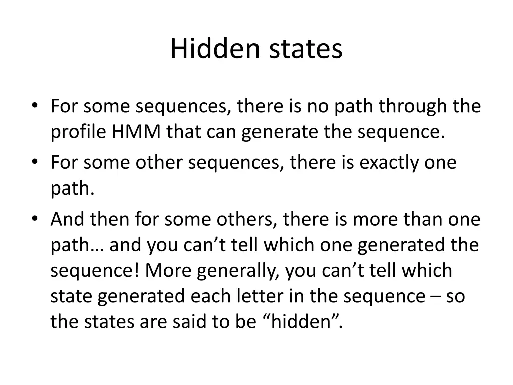 hidden states