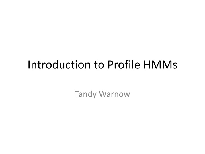 introduction to profile hmms