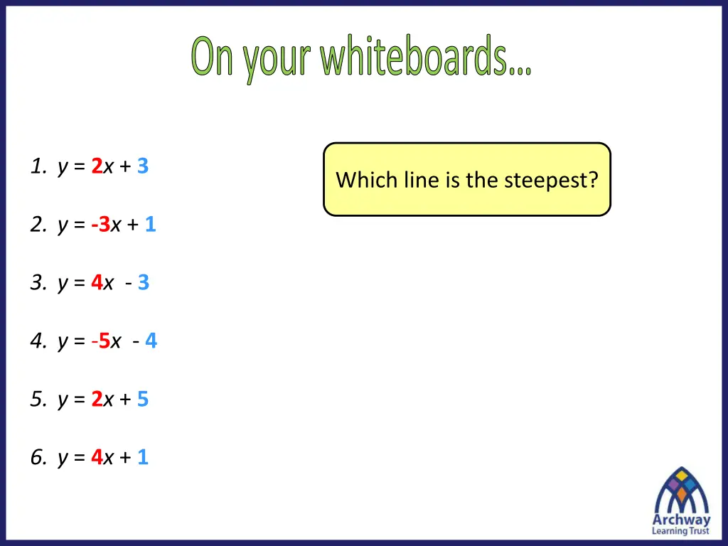 on your whiteboards 2