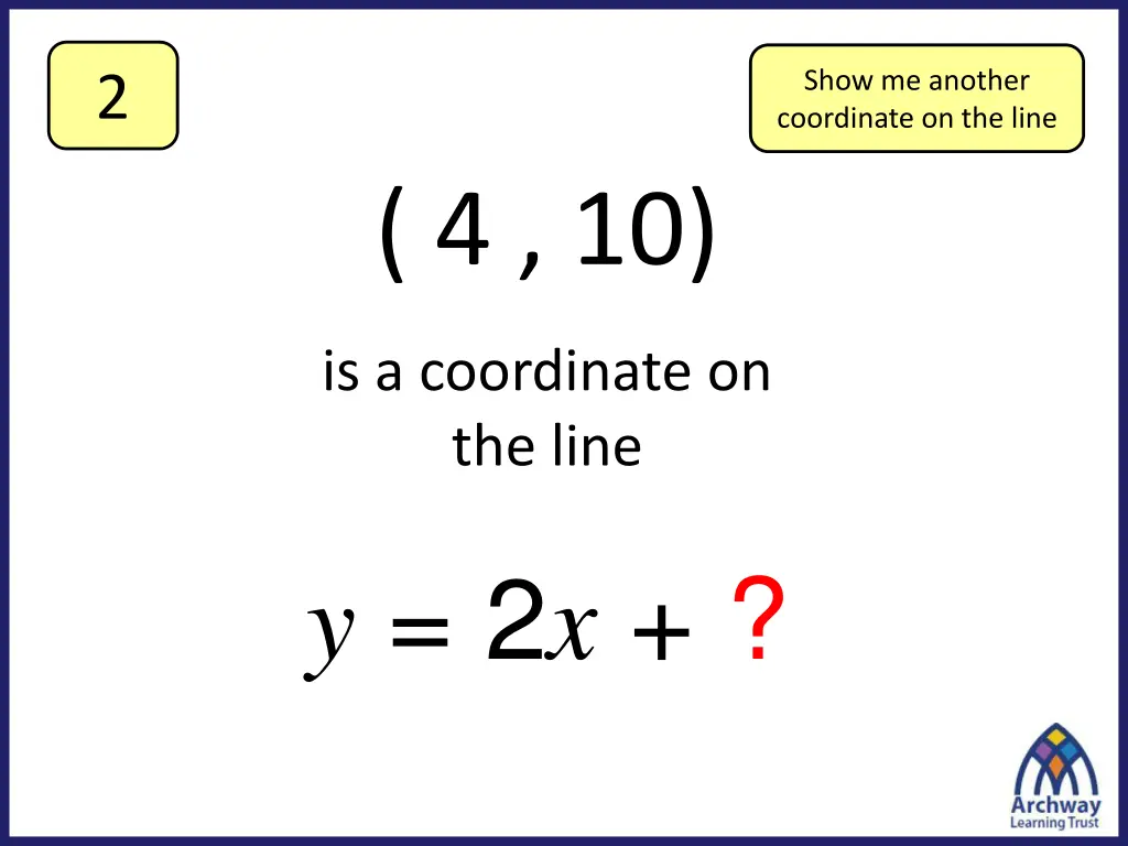 show me another coordinate on the line