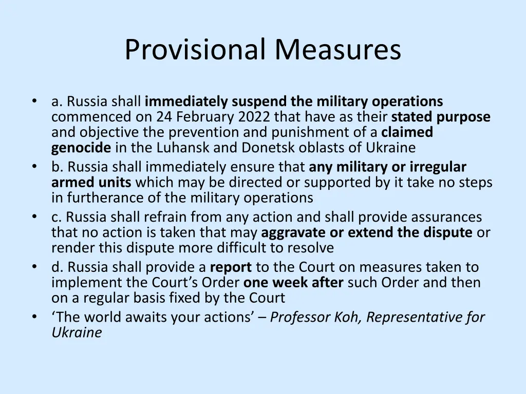 provisional measures