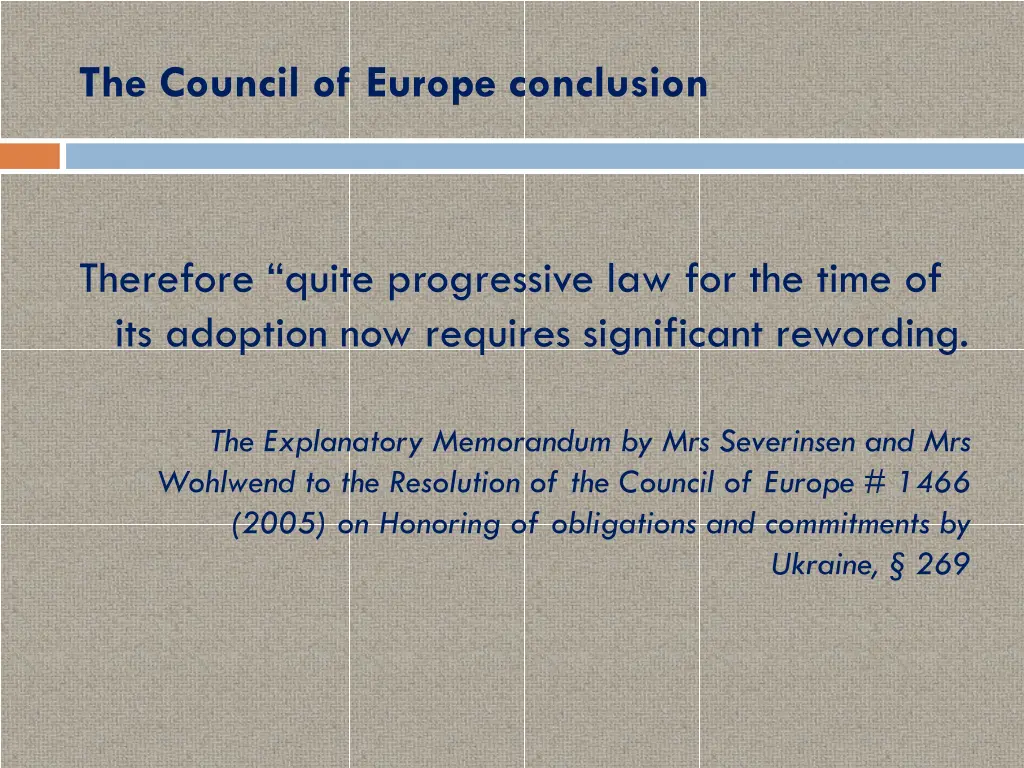 the council of europe conclusion