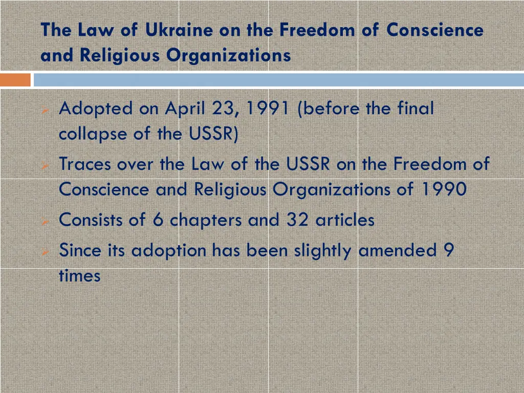 the law of ukraine on the freedom of conscience